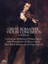 Great Romantic Violin Concertos Orchestra Scores/Parts sheet music cover